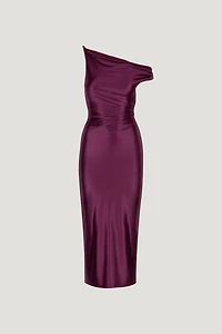 Jayde Stretch Satin Midi Dress
