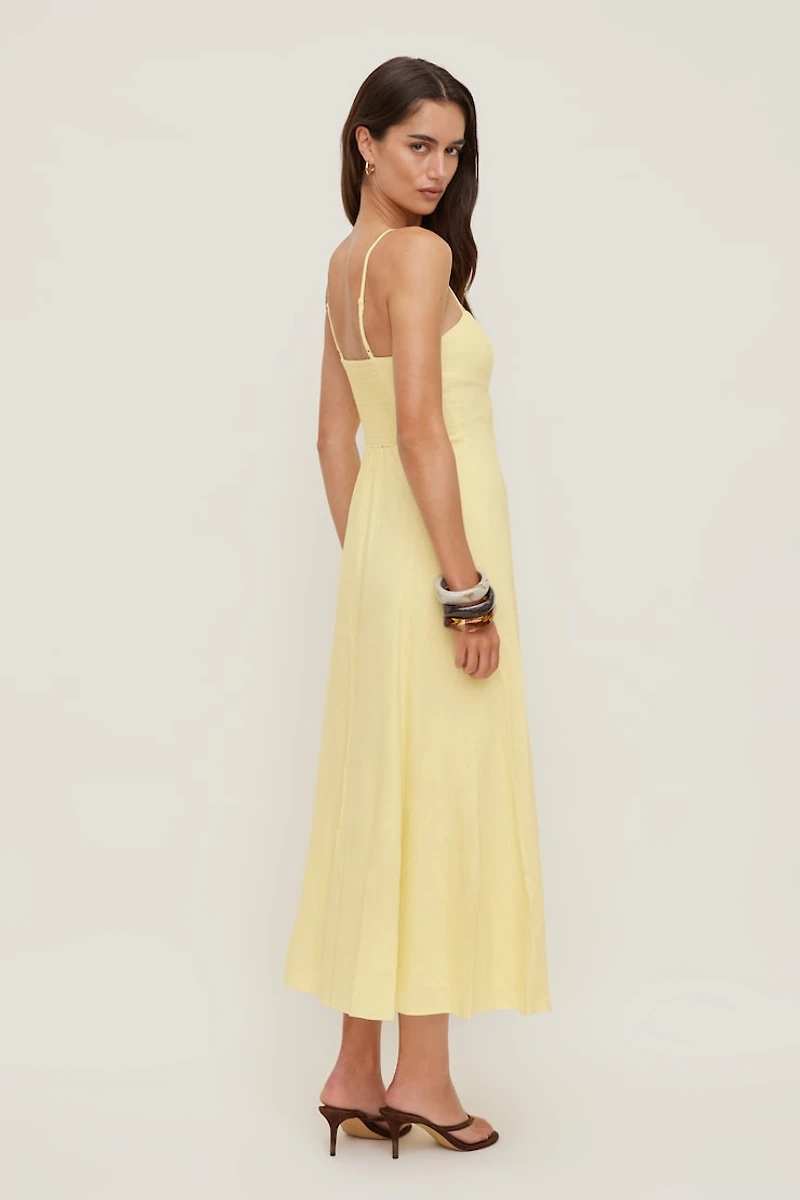 Belle Linen Midi Dress