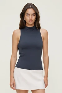 Camisole sculptante à col montant
