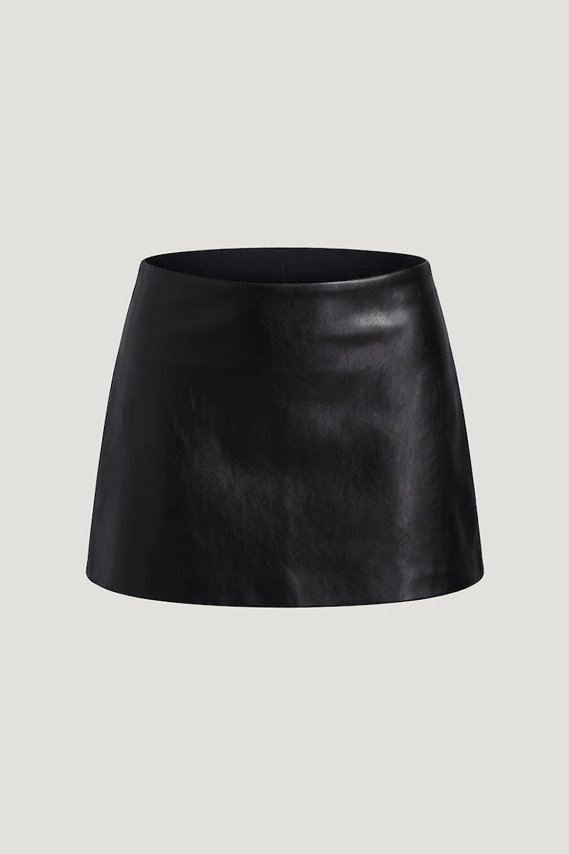 Stacie Faux Leather Mini Skort