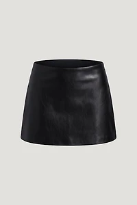 Stacie Faux Leather Mini Skort