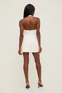 Cowl Halter Mini Dress