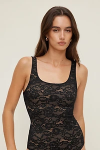 Scoop Neck Lace Bodysuit