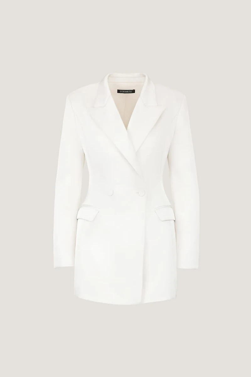 Chrishelle Satin Blazer Romper Mini Dress