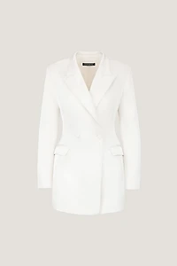 Chrishelle Satin Blazer Romper Mini Dress