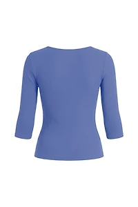 Plunge 3/4 Sleeve Top