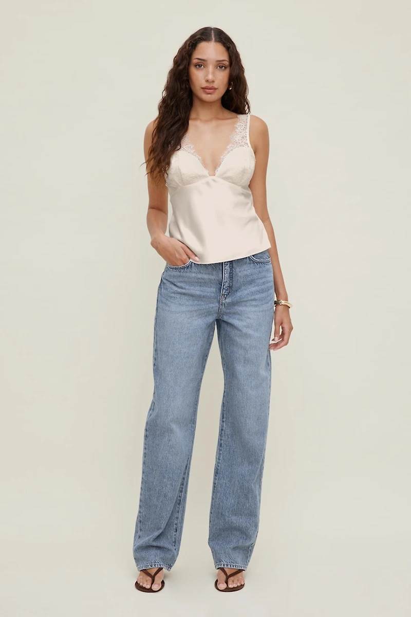 Satin Lace Cami Top
