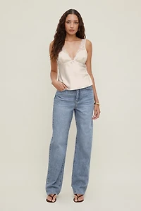 Satin Lace Cami Top