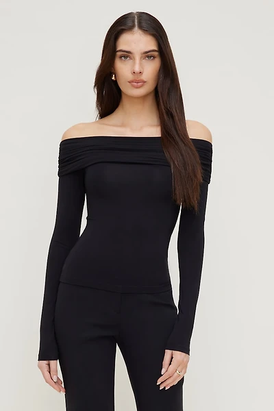 Off Shoulder Long Sleeve Top