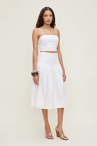 Cropped Poplin Tank Top