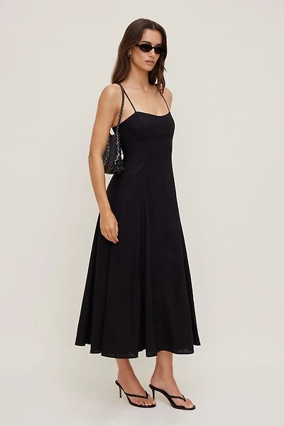 Belle Linen Midi Dress