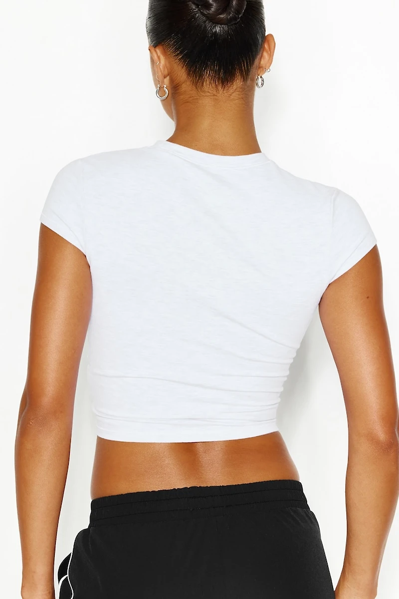 StretchTerry™ Cropped Crewneck Top