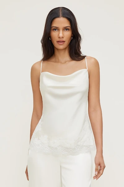 Camisole Madi en satin et dentelle