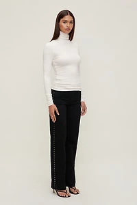 Fitted Turtleneck Top