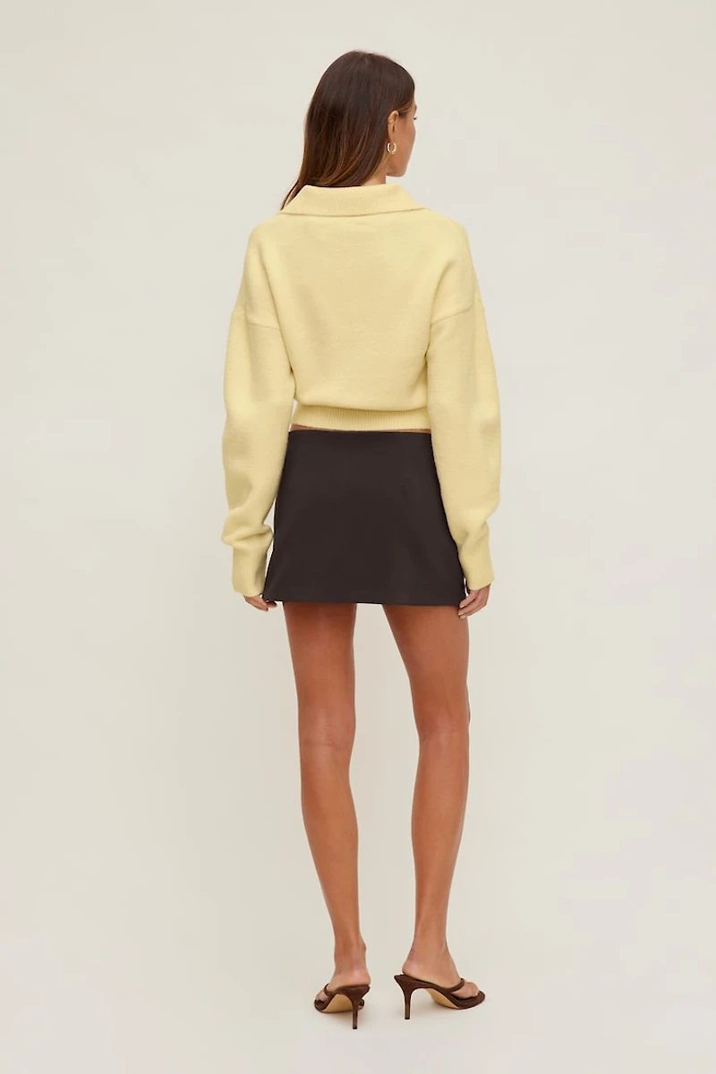 Audrey Cinched Polo Sweater