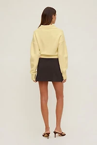 Audrey Cinched Polo Sweater