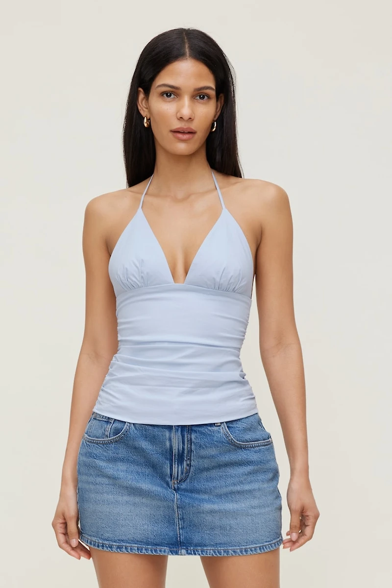 Poplin Halter Top