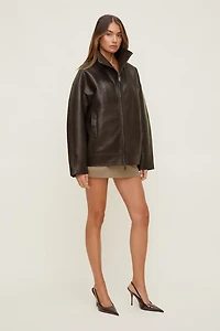 Cocoon Faux Leather Jacket