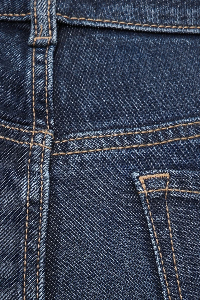 Jean capri extensible à taille haute
