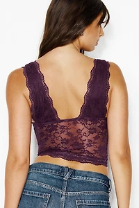 Lace Plunge Tank Top