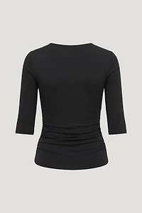 Morgan Plunge 3/4 Sleeve Top