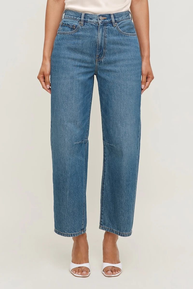 Theo Mid Rise Barrel Leg Jeans
