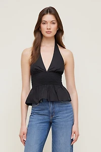 Gemma Poplin Halter Top