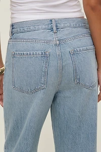 Theo Mid Rise Barrel Leg Jeans