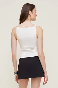Camisole sculptante à col bateau et bretelles