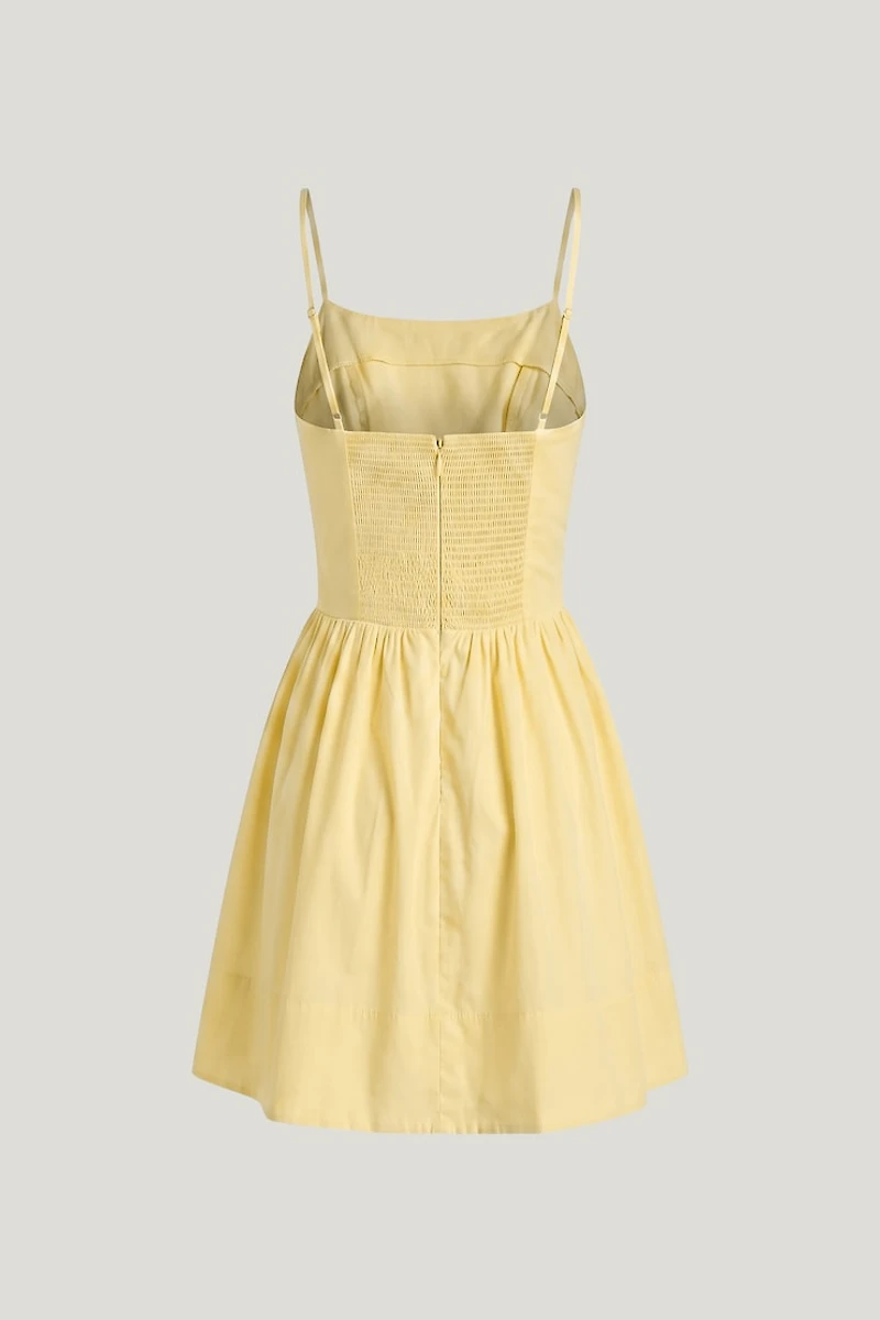 Flared Poplin Mini Dress