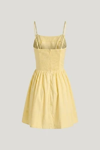Flared Poplin Mini Dress