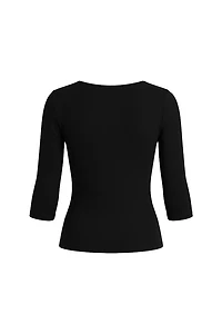 Plunge 3/4 Sleeve Top