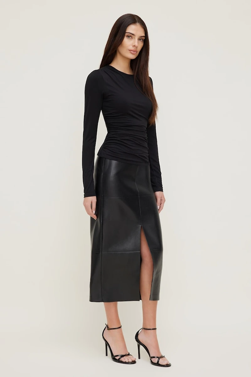 Draped Long Sleeve Top