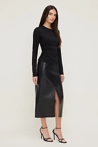 Draped Long Sleeve Top