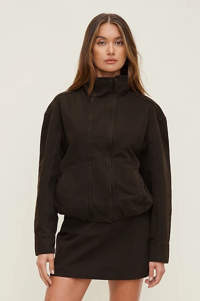 Blouson bouffant en denim
