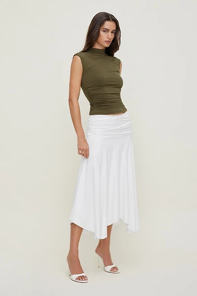 Sculpt Asymmetric Midi Skirt