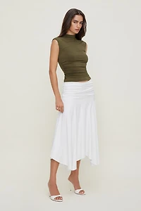 Sculpt Asymmetric Midi Skirt