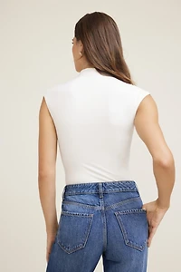 Sculpt Mock Neck Cap Sleeve Bodysuit
