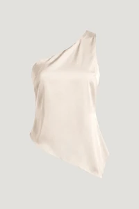 Single Shoulder Satin Top