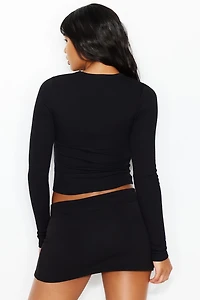 SnatchRib Crewneck Longsleeve Top