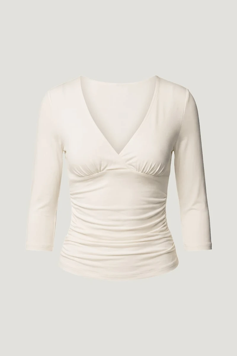 Morgan Plunge 3/4 Sleeve Top