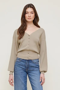 Cardigan à col en V