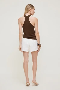 Linen High Rise Shorts