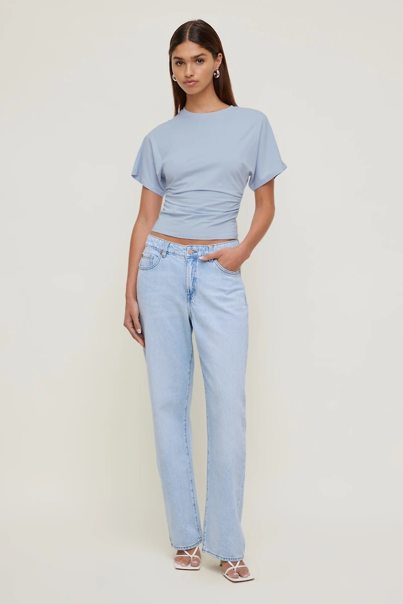 Mika Mid Rise Relaxed Straight Leg Jeans
