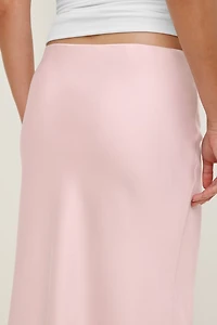 Delila Satin Midi Skirt