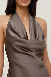 Camila Satin Romper Mini Dress