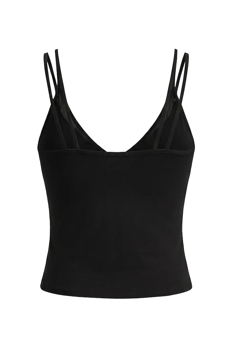 Active Mesh Plunge Cami Top