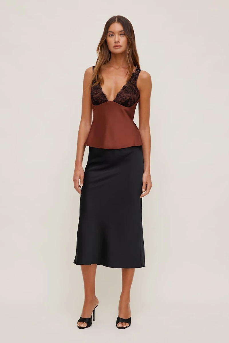 Satin Lace Cami Top