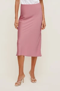Delila Satin Midi Skirt