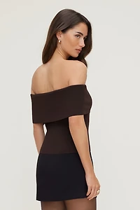 Foldover Off Shoulder Sweater